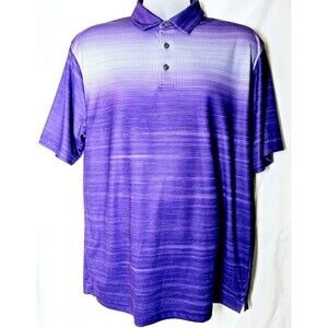 Ben Hogan Performance Golf Polo Shirt Mens Size L Purple Athletic Wear EUC!